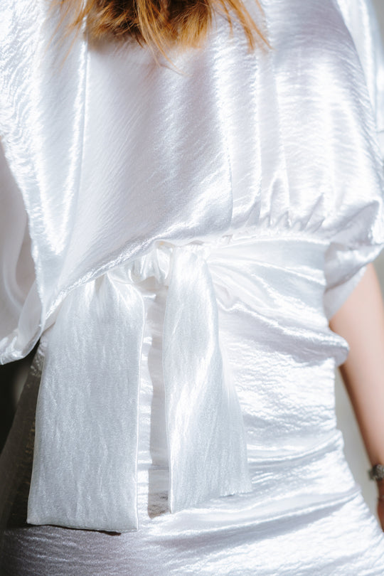 White Satin l Party Dress