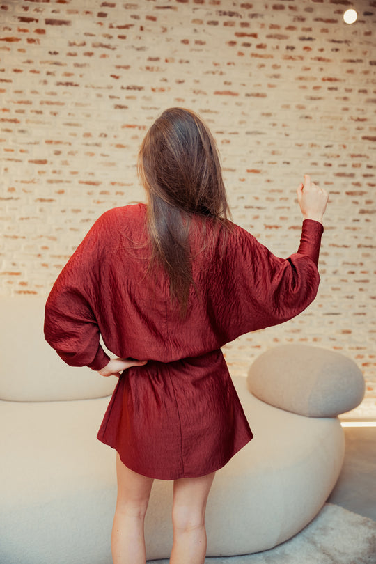 BURGUNDY RITZ | PARTY DRESS