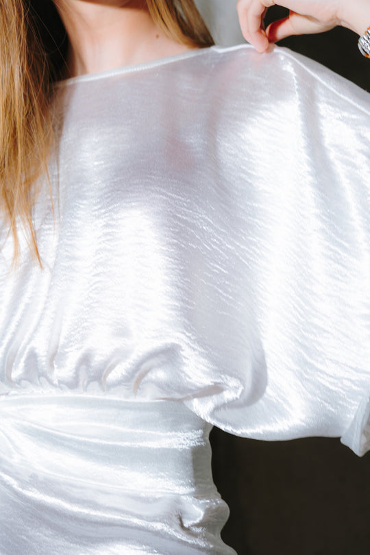 White Satin l Party Dress