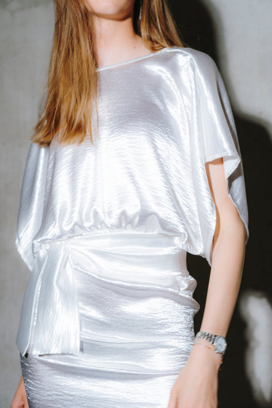 White Satin l Party Dress
