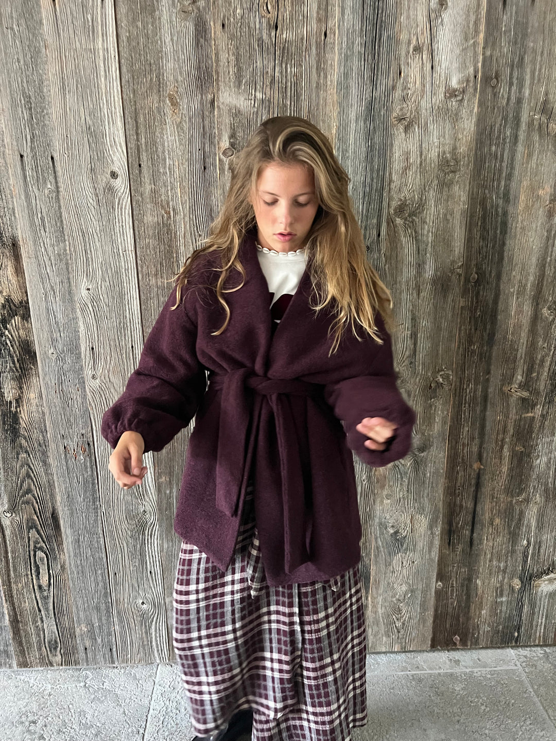 CELESTE coat burgundy