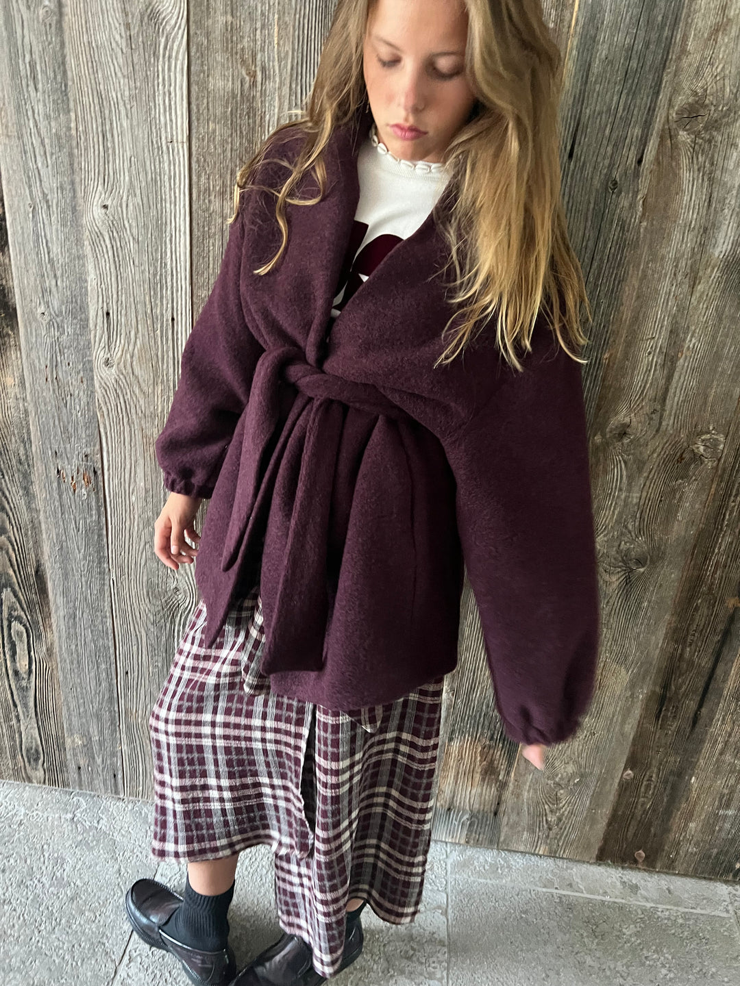 CELESTE coat burgundy
