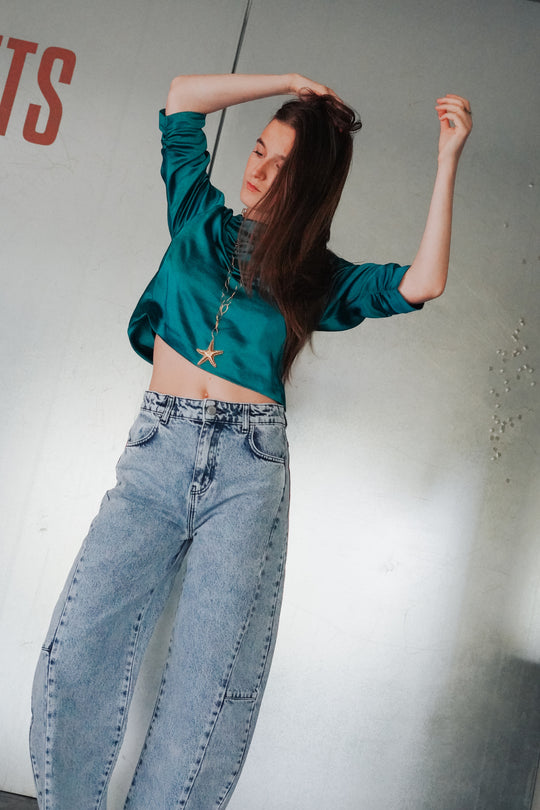 TNS Denim Curved Trouser