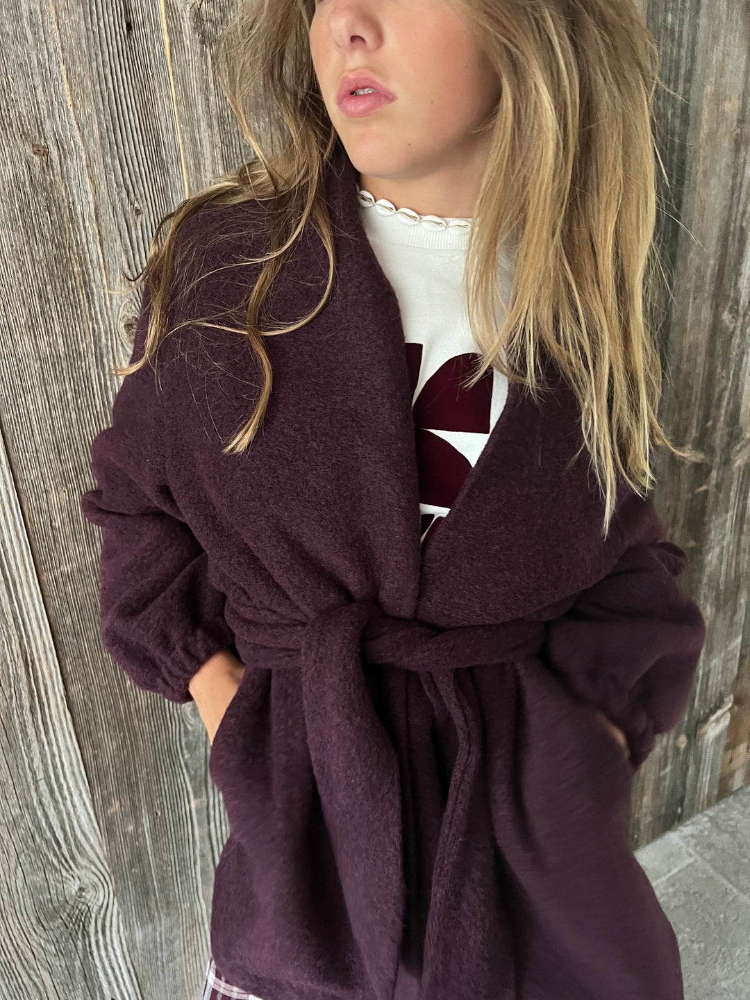 CELESTE coat burgundy