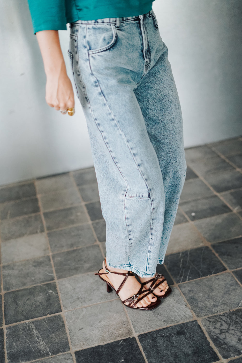 TNS Denim Curved Trouser