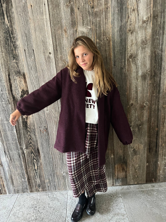 CELESTE coat burgundy