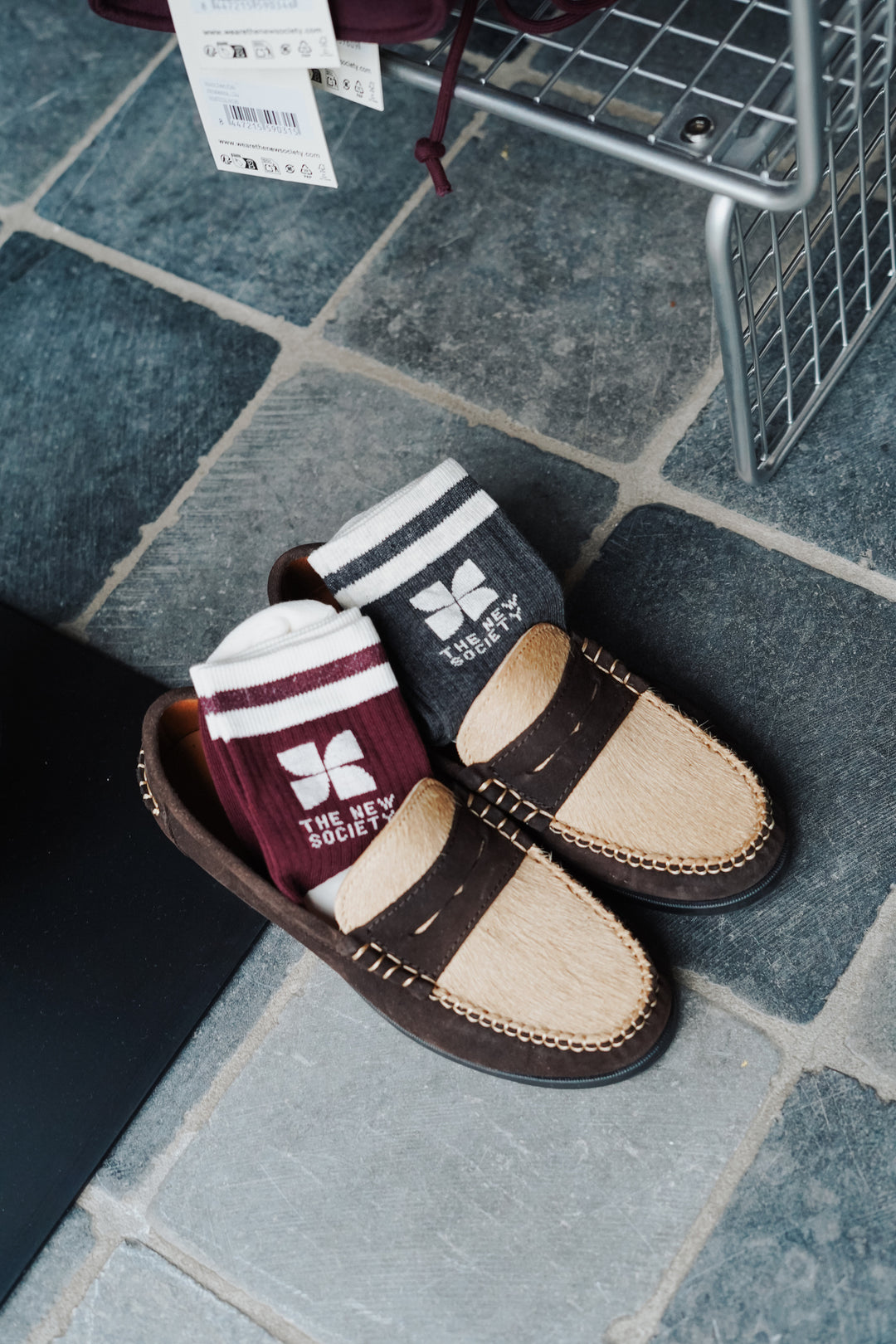 TNS Logo Socks burgundy