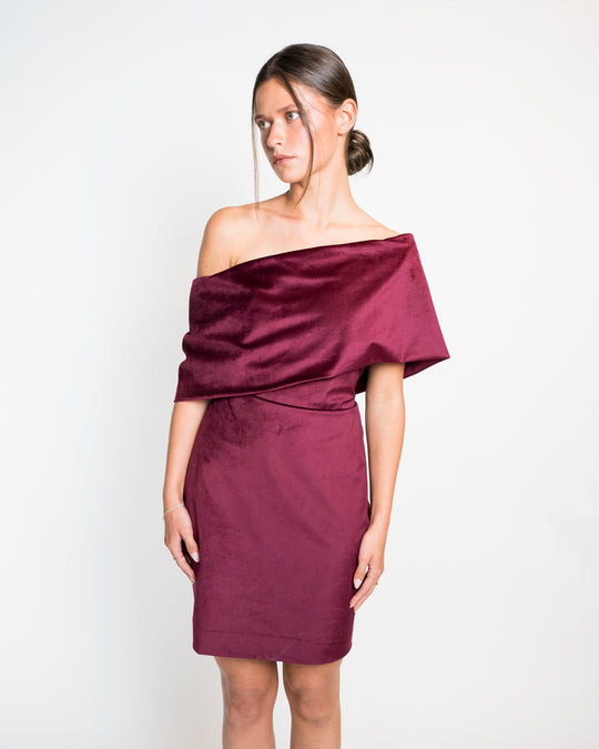 SCALA | SHORT VELVET DRESS